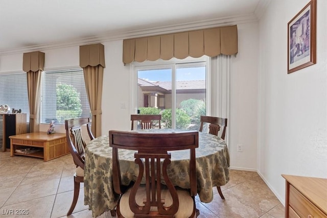 2108 Willow Wren Dr, North Las Vegas, NV 89084 - dining room featuring crown molding and plenty of natural light