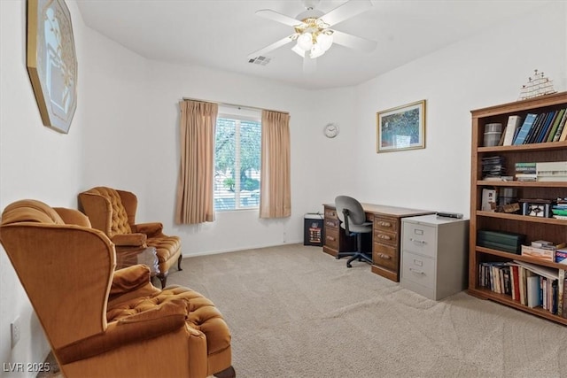 2108 Willow Wren Dr, North Las Vegas, NV 89084 - carpeted office with ceiling fan