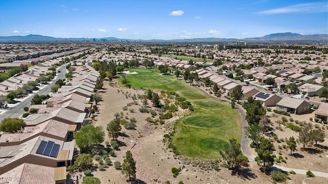2108 Willow Wren Dr, North Las Vegas, NV 89084 - aerial view of residential area with a golf club and a mountain backdrop