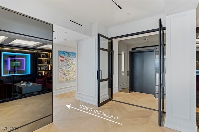 hallway with elevator