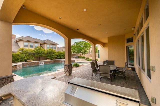 9749 Glistening Brook Ct, Las Vegas, NV 89149 - view of patio featuring an outdoor pool and fence