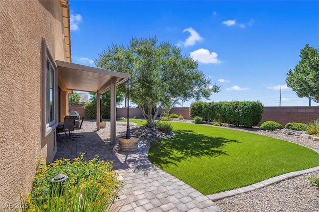 view of yard featuring a patio