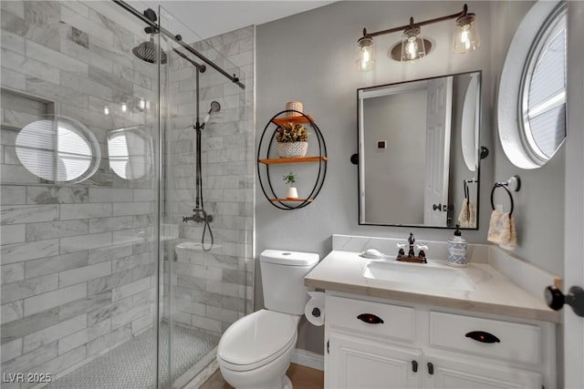 4617 Mancilla St, Las Vegas, NV 89130 - full bath featuring vanity, a shower stall, and healthy amount of natural light