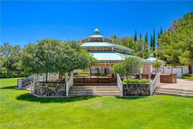 729 Sir James Bridge Way, Las Vegas, NV 89145 - view of community featuring a gazebo and a yard