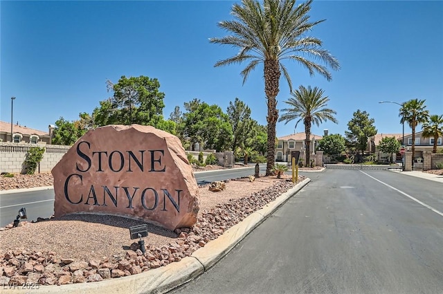 view of community sign