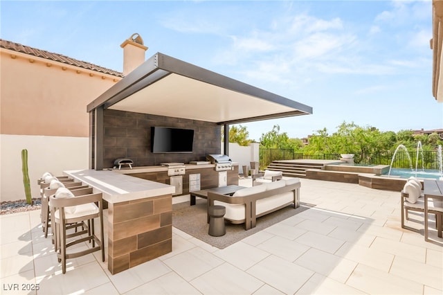 11453 Glowing Sunset Ln, Las Vegas, NV 89135 - view of patio / terrace featuring exterior bar