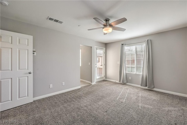 1201 Seaboard Ct, Henderson, NV 89002 - unfurnished bedroom with carpet flooring, baseboards, access to outside, and ceiling fan