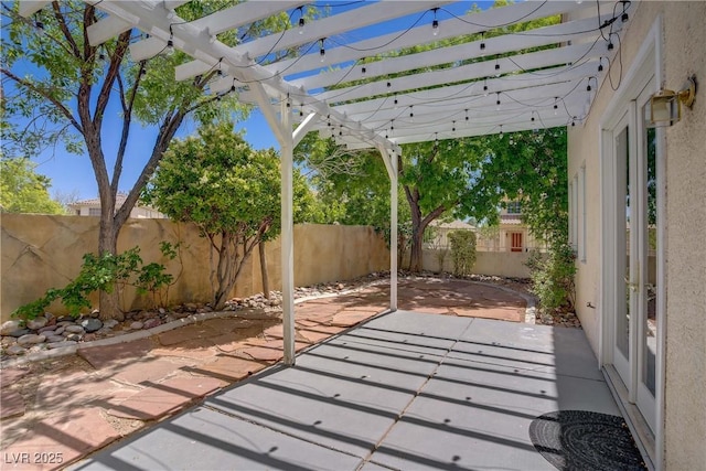 1812 Relate Ct, Las Vegas, NV 89117 - fenced backyard featuring a patio area and a pergola