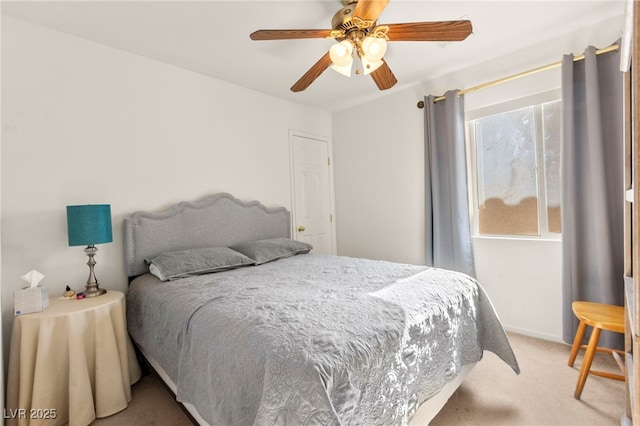 9522 Arrowhead Falls Ct, Las Vegas, NV 89148 - bedroom featuring light colored carpet and a ceiling fan