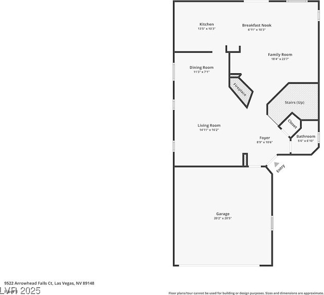 9522 Arrowhead Falls Ct, Las Vegas, NV 89148 - home floor plan
