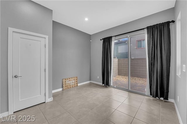 3192 Timorasso Ave, Henderson, NV 89044 - spare room with tile patterned flooring, baseboards, and recessed lighting
