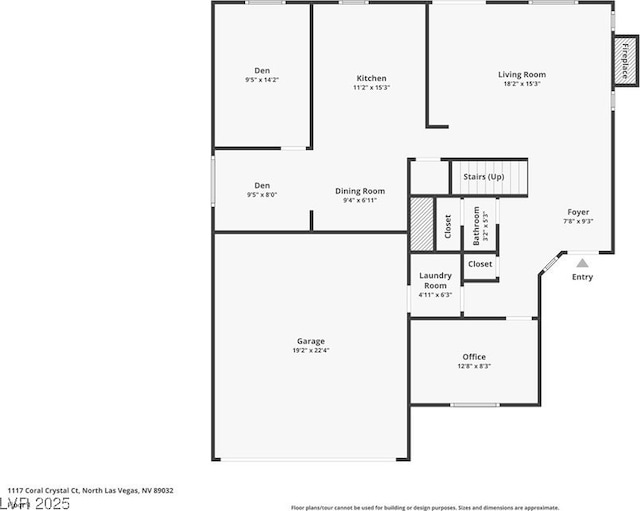 1117 Coral Crystal Ct, North Las Vegas, NV 89032 - floor plan / room layout