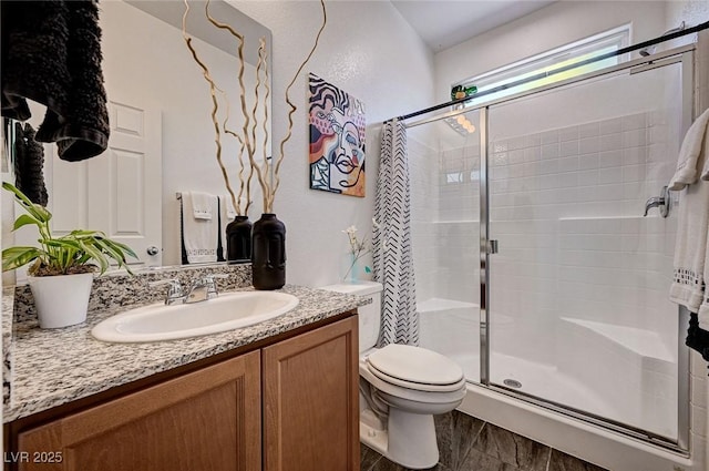 8164 Golden Cholla Ave, Las Vegas, NV 89179 - full bath with a shower stall, toilet, and vanity