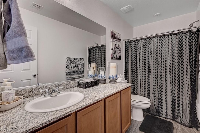 8164 Golden Cholla Ave, Las Vegas, NV 89179 - bathroom with toilet, vanity, and a shower with curtain