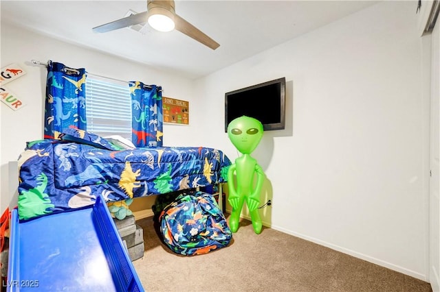 1125 Meadow Sparrow Pl, Henderson, NV 89011 - carpeted bedroom with a ceiling fan and baseboards