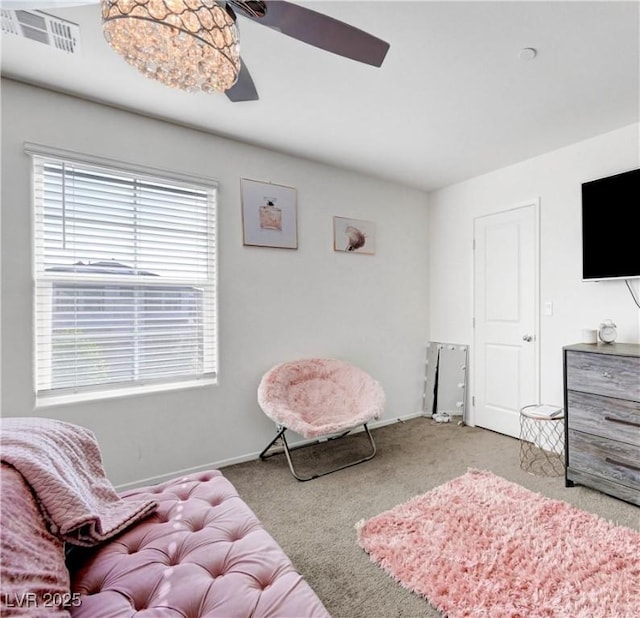 1125 Meadow Sparrow Pl, Henderson, NV 89011 - bedroom featuring carpet flooring, baseboards, and ceiling fan