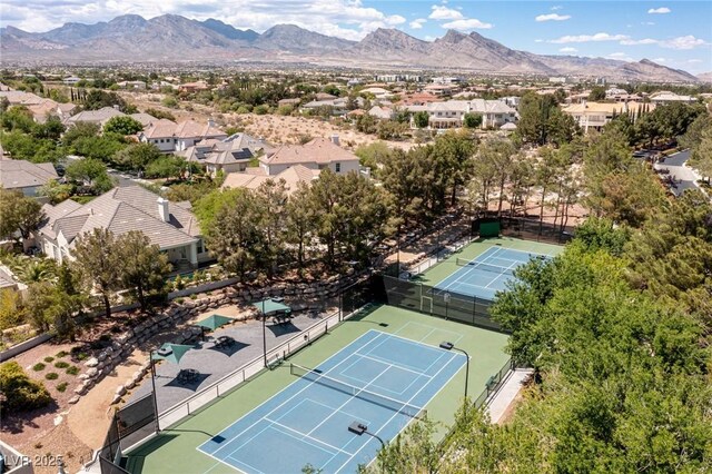 801 Aquitaine Ct, Las Vegas, NV 89145 - aerial view of residential area featuring mountains