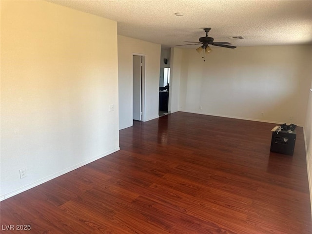 4356 Sabadell St, Las Vegas, NV 89121 - spare room with ceiling fan, wood finished floors, a textured ceiling, and baseboards