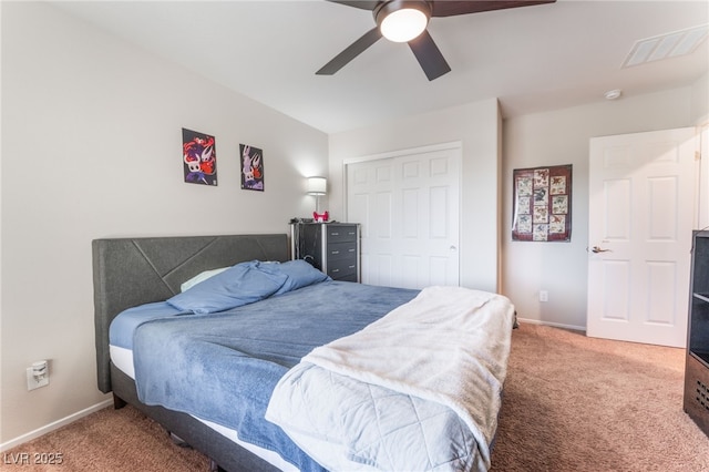 4524 Stardusk Falls Ave, North Las Vegas, NV 89084 - bedroom featuring carpet, a closet, and baseboards