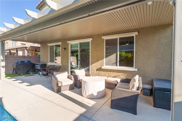4524 Stardusk Falls Ave, North Las Vegas, NV 89084 - view of patio / terrace with area for grilling