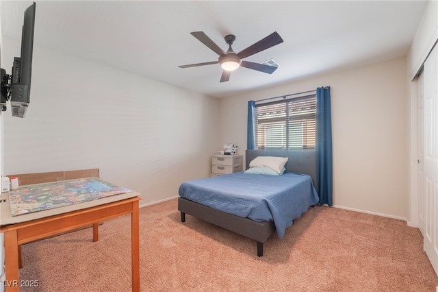 4524 Stardusk Falls Ave, North Las Vegas, NV 89084 - bedroom featuring light carpet, a closet, and baseboards