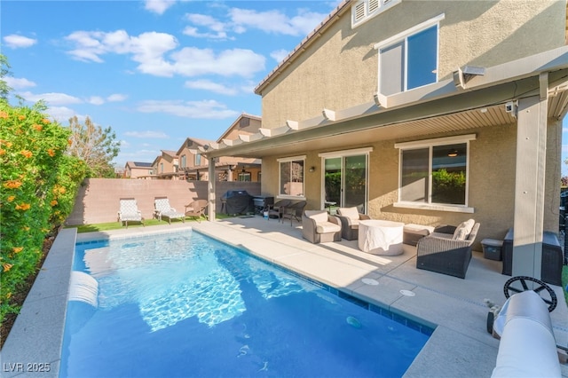 4524 Stardusk Falls Ave, North Las Vegas, NV 89084 - view of pool featuring a patio area, outdoor lounge area, and a grill