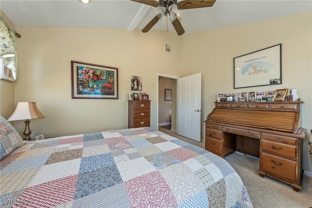 3640 E Vineyard Dr, Pahrump, NV 89048 - bedroom featuring light colored carpet and ceiling fan