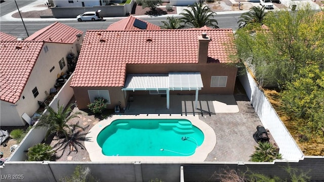 608 Blooming View Ave, North Las Vegas, NV 89032 - view of pool featuring a patio area and a fenced backyard