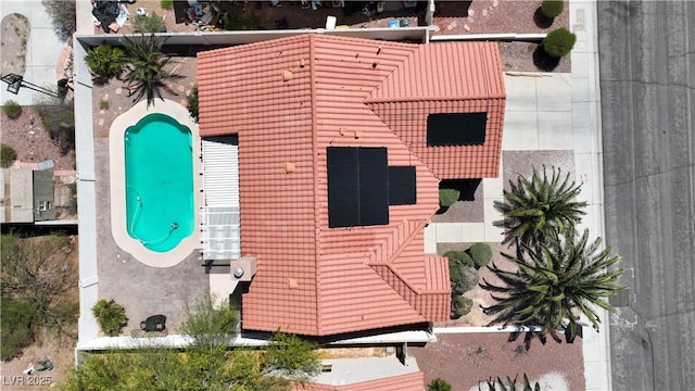 608 Blooming View Ave, North Las Vegas, NV 89032 - aerial view of property and surrounding area featuring a pool