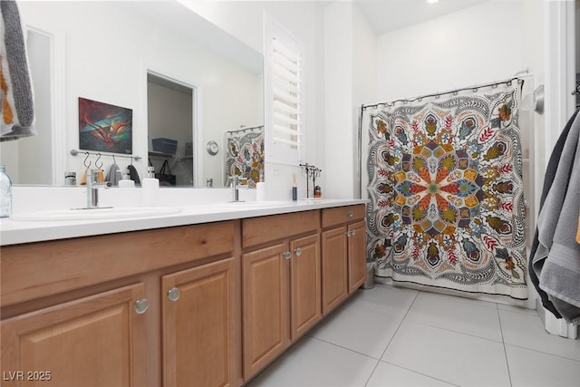 12844 New Providence St, Las Vegas, NV 89141 - bathroom featuring tile patterned floors and double vanity