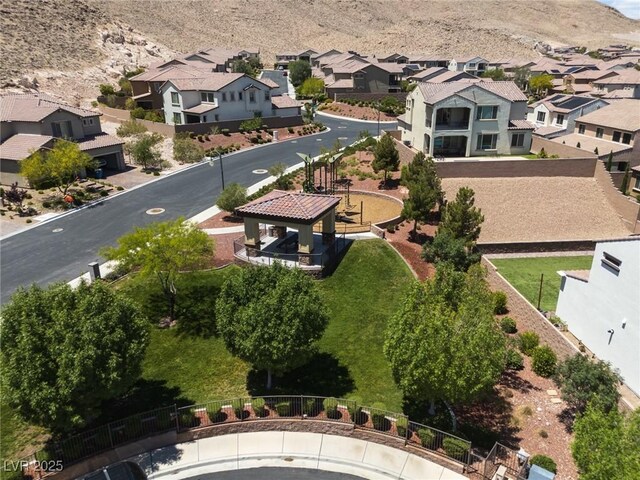 12844 New Providence St, Las Vegas, NV 89141 - aerial perspective of suburban area with a mountain backdrop