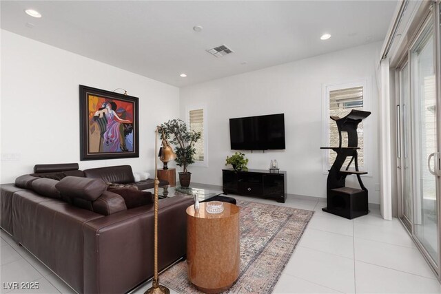 12844 New Providence St, Las Vegas, NV 89141 - living room with recessed lighting and light tile patterned flooring