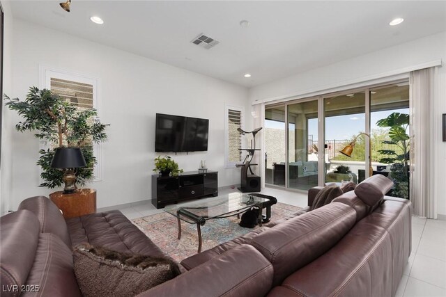 12844 New Providence St, Las Vegas, NV 89141 - living room with light tile patterned flooring and recessed lighting