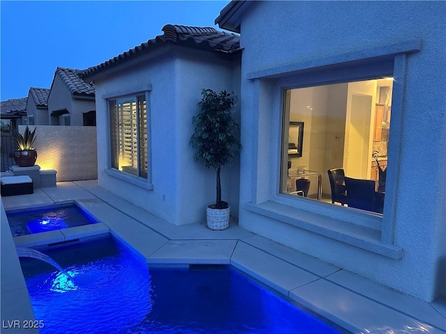 12844 New Providence St, Las Vegas, NV 89141 - view of pool featuring an in-ground hot tub