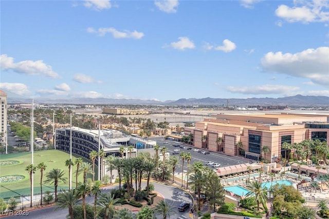 135 E Harmon Ave Unit 1102, Las Vegas, NV 89109 - bird's eye view of a mountainous background and a pool