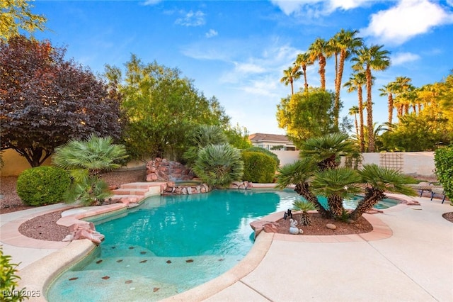 4649 Bird View Ct, Las Vegas, NV 89129 - view of swimming pool with a patio area and fence