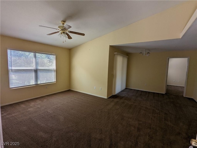 555 E Silverado Ranch Blvd Unit 2147, Las Vegas, NV 89183 - unfurnished room featuring dark carpet, ceiling fan, and baseboards