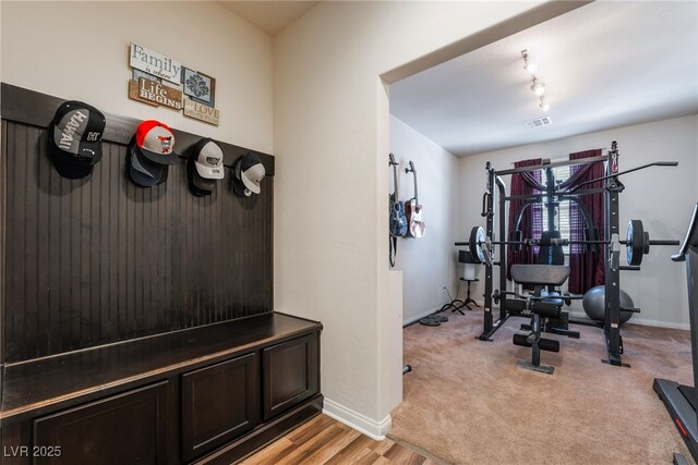 184 Cullerton St, Las Vegas, NV 89148 - mudroom featuring baseboards and light colored carpet