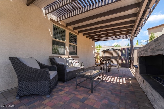 184 Cullerton St, Las Vegas, NV 89148 - view of patio featuring outdoor lounge area and a pergola