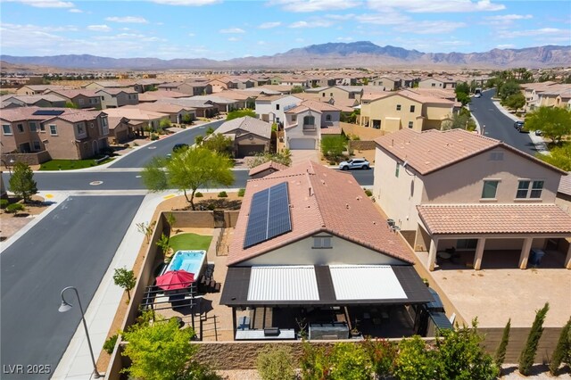 184 Cullerton St, Las Vegas, NV 89148 - aerial perspective of suburban area featuring a mountain backdrop