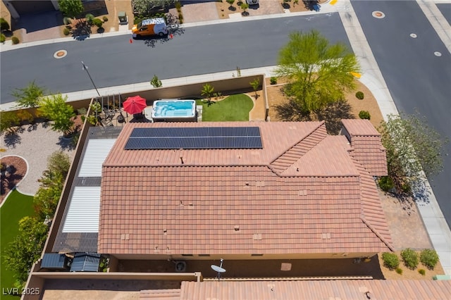 184 Cullerton St, Las Vegas, NV 89148 - view from above of property featuring a pool
