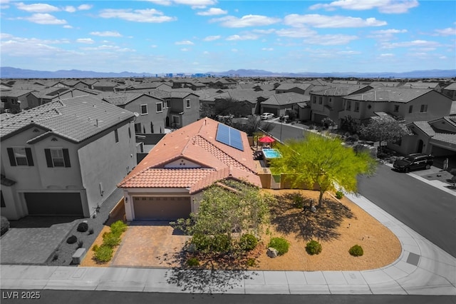 184 Cullerton St, Las Vegas, NV 89148 - aerial view of residential area featuring a mountain backdrop