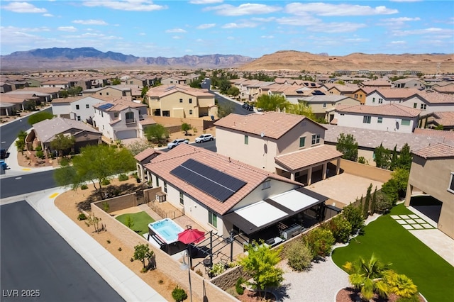 184 Cullerton St, Las Vegas, NV 89148 - aerial perspective of suburban area featuring a mountainous background