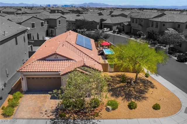 184 Cullerton St, Las Vegas, NV 89148 - aerial view of residential area featuring mountains