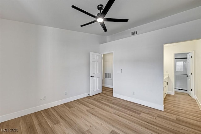 2725 S Nellis Blvd Unit 2036, Las Vegas, NV 89121 - spare room featuring light wood-type flooring, ceiling fan, and baseboards