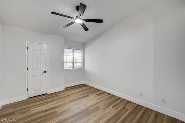 2725 S Nellis Blvd Unit 2036, Las Vegas, NV 89121 - unfurnished room featuring wood finished floors, baseboards, and ceiling fan