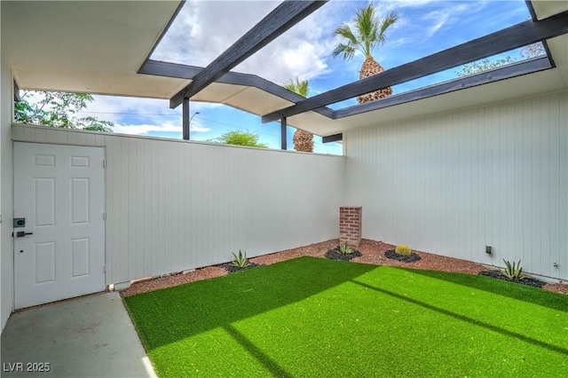 view of grassy yard