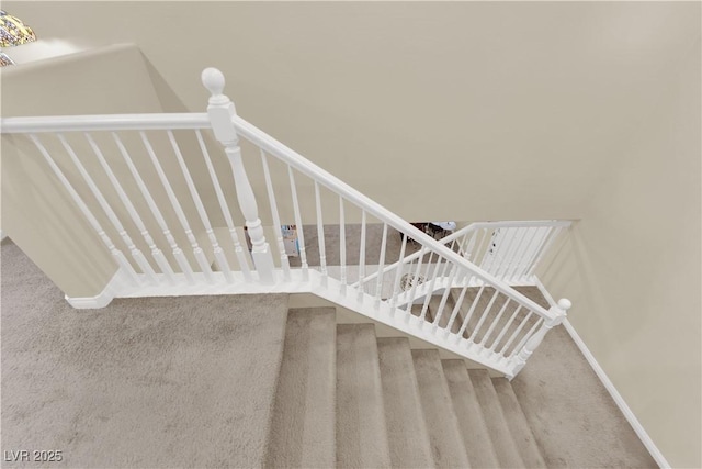 7183 Majestic Bluff Pl, Las Vegas, NV 89113 - stairway featuring carpet flooring and baseboards