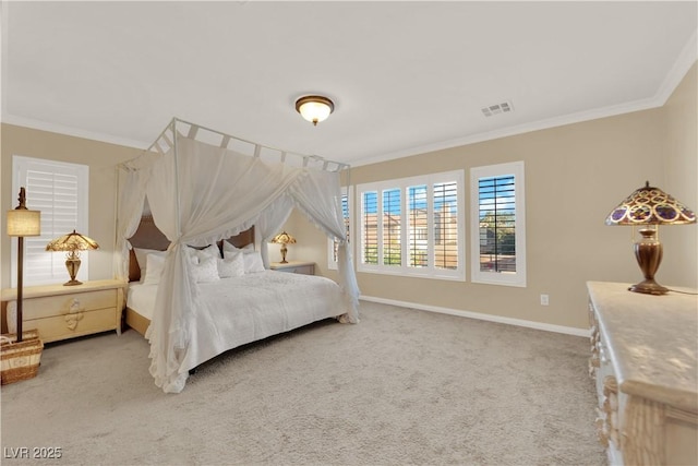 7183 Majestic Bluff Pl, Las Vegas, NV 89113 - bedroom with ornamental molding, carpet floors, and baseboards