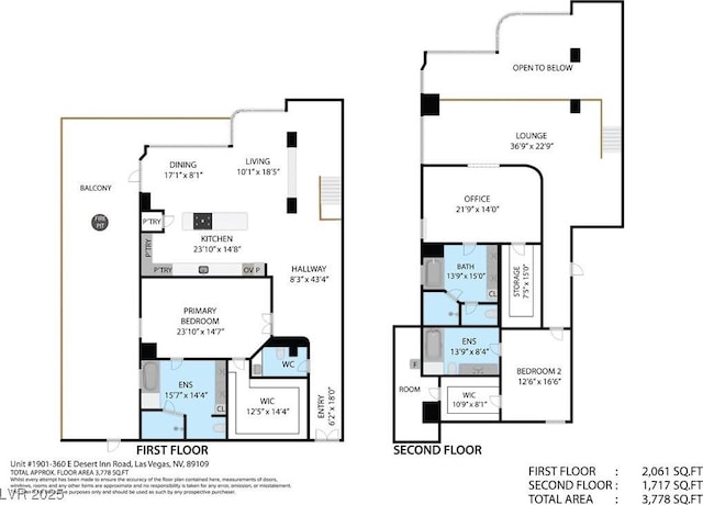 360 E Desert Inn Rd Unit 1901, Las Vegas, NV 89109 - floor plan / room layout